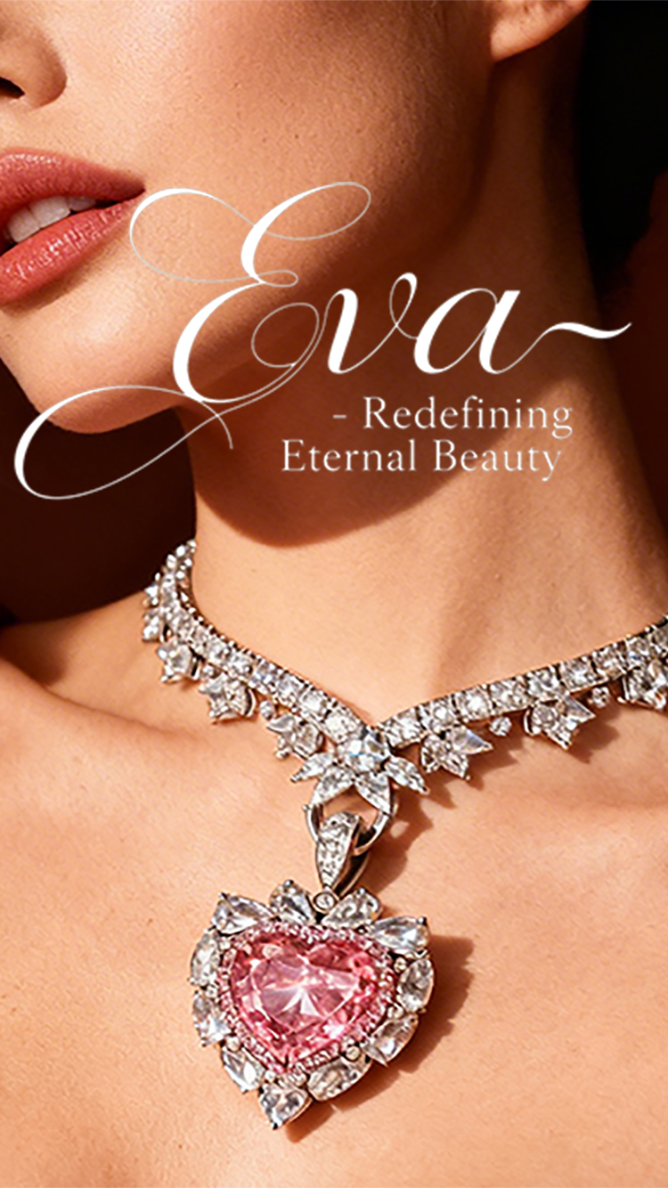 Pink Heart Diamond Necklace